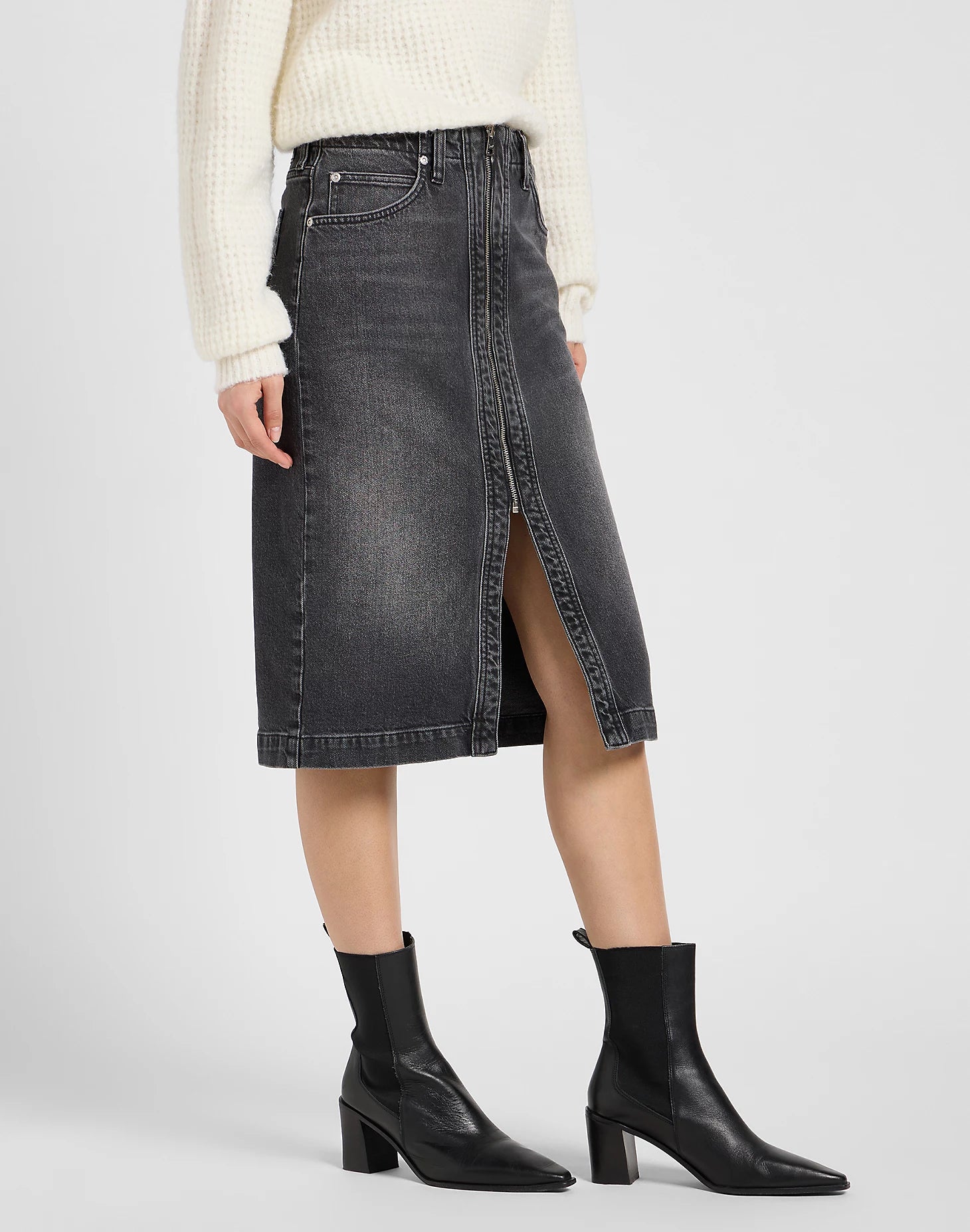 MOTO SKIRT CHARRED BLACK