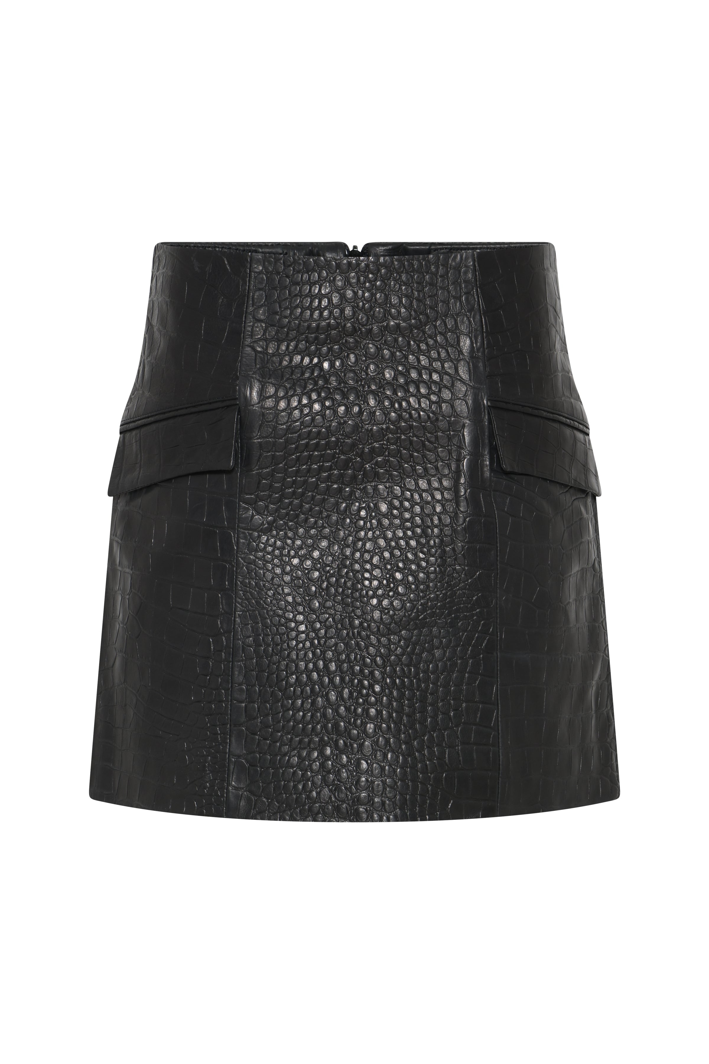 EmbossedBBSiana leather skirt