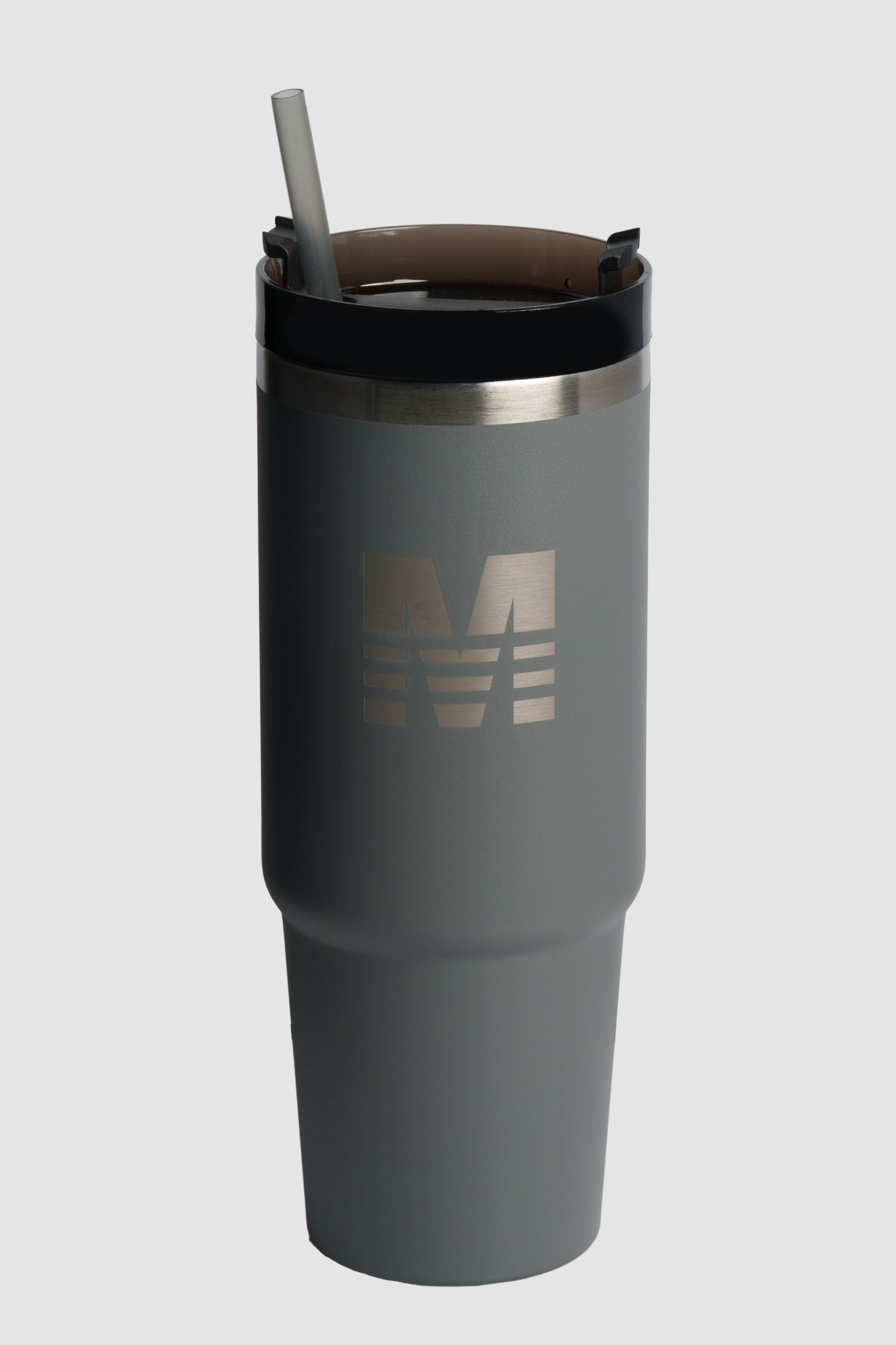 Stálbrúsi/glas með röri án handfangs